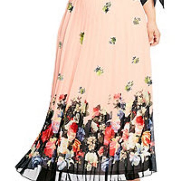 chiffon pleated maxi skirts